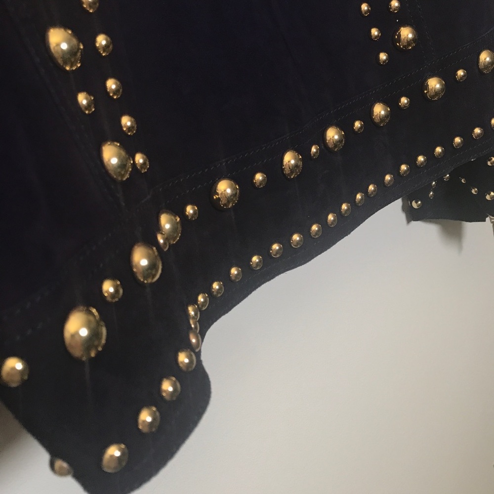 Trina Turk STUDDED LEATHER NWT $798 Jacket RARE S - Picture 8 of 9